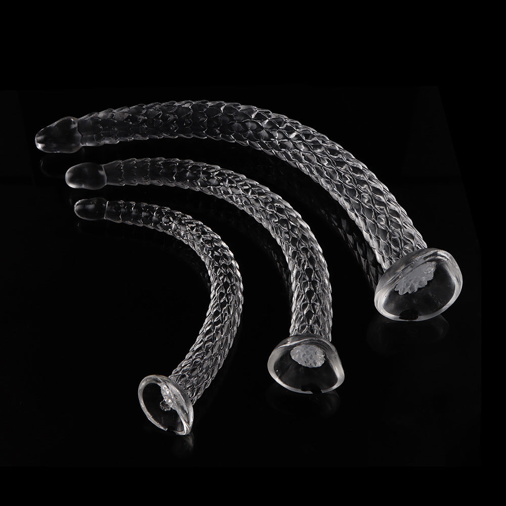 Deep Crystal Clear Transparent Dragon Whip Masturbation Device