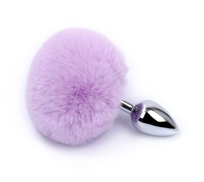 Metal Anal Furry Plush Tail Plug