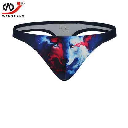 Men's Digital Animal Print Polyester Underwear