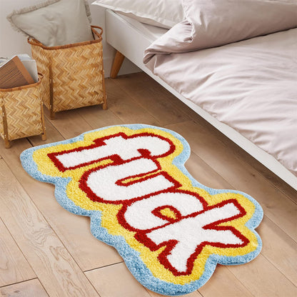 "fuck" Creative Letters Stain-Resistant Carpet