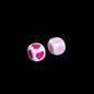 English Couple Printed 2 Dice Round Corner