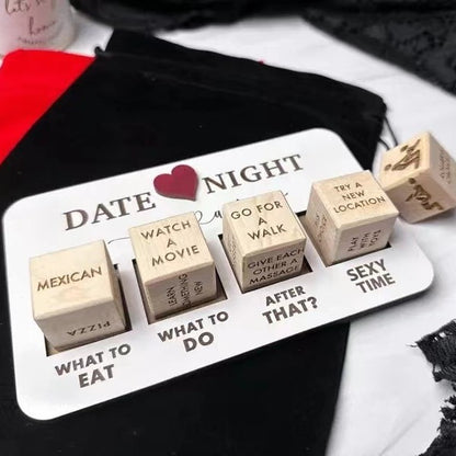 Date Night Wooden 5 Dice Games For Couples