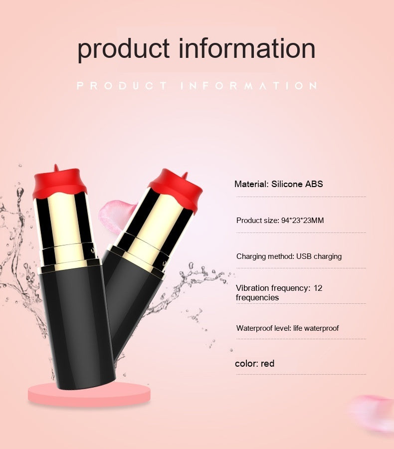 10 Frequency Lipstick Oscillator Women's Vibrator