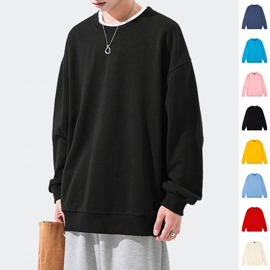 Men's Solid Color Pullover Crewneck Sweater