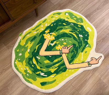 "Rick & Morty" Cartoon Anime Machine Washable Carpet