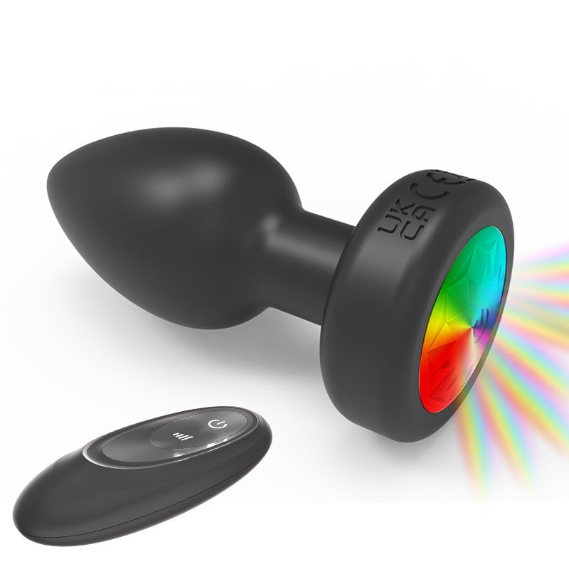 Colored Lights Butt Plug Wireless Remote Control Silicone