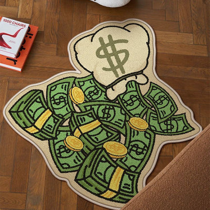 Cartoon "Money" Bag Fortune Carpet Huge Variety