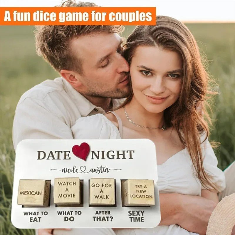 Date Night Wooden 5 Dice Games For Couples