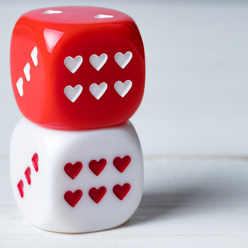 Heart-Shaped Dice Game Plus Size 25MM