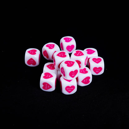 English Couple Printed 2 Dice Round Corner