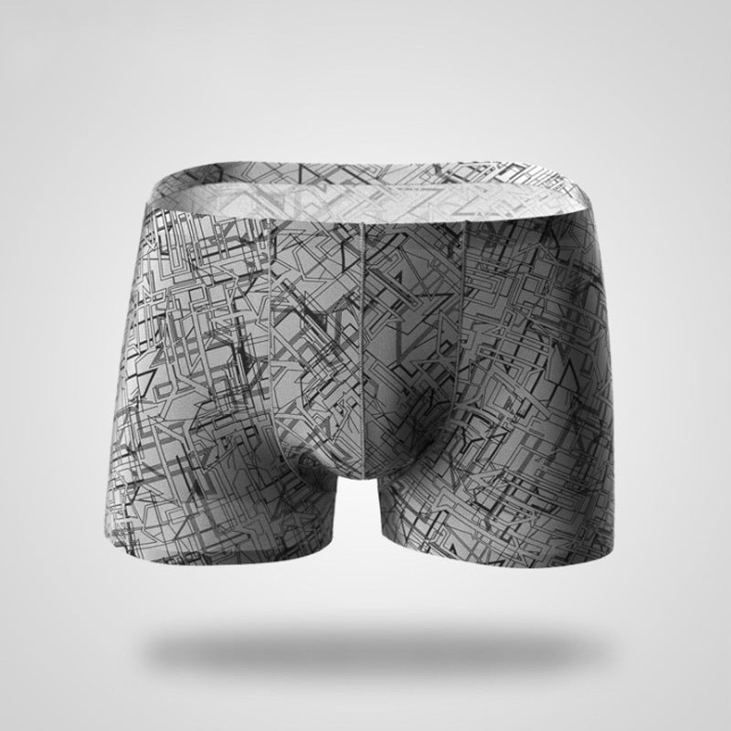 Men's Ice Silk Mid-Waist Boxers