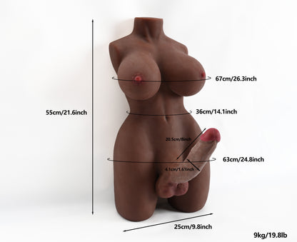 Shemale Breasts Penis Combo Torso Love Doll