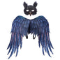 Multicolor Gradient Feather Wing Decor Masquerade Set