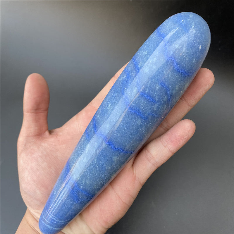 Thick Natural Blue Massaging Stone Crystal