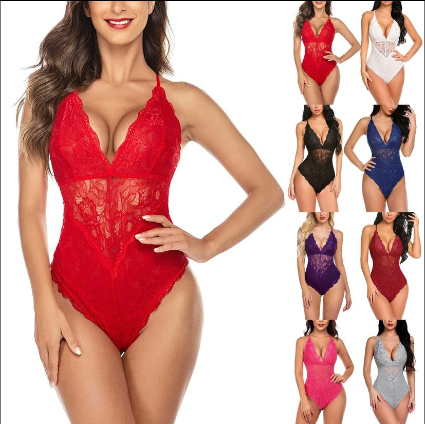 European And American One-Piece Full Lace Bodysuit Huge Variety