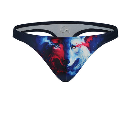 Men's Digital Animal Print Polyester Underwear