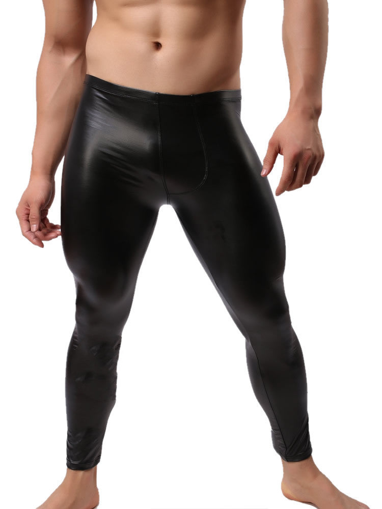 Men's Faux Leather Skinny Pants