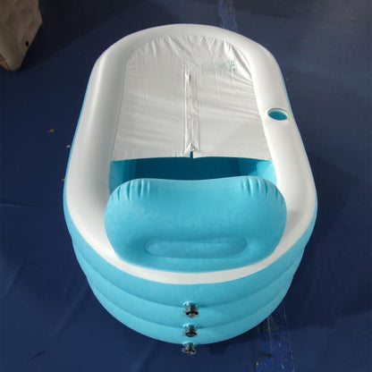 Folding Bathtub Inflatable Thick PVC Fabric Household Bath Bucket