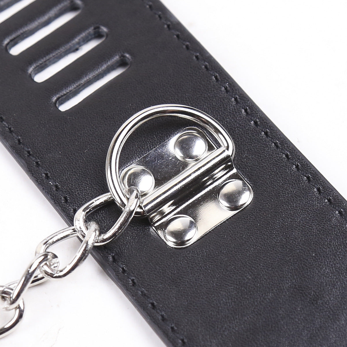 PU Leather Handcuff Shackles With Lock