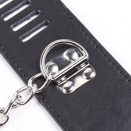 PU Leather Handcuff Shackles With Lock