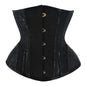 Plunging Neck Short Breathable Embroidered Gothic Corset Shapewear