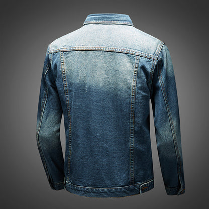 Men's Long Sleeve Button Up Denim Jacket