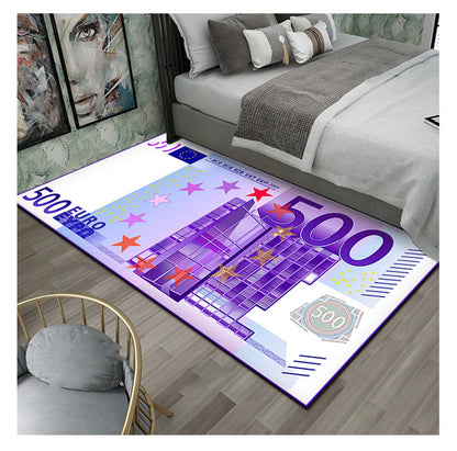 Global World Money Currency Fun Carpet Huge Variety