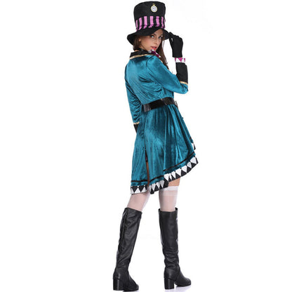 Halloween Full Body Dress Suit Oversized Hat Mage Costume